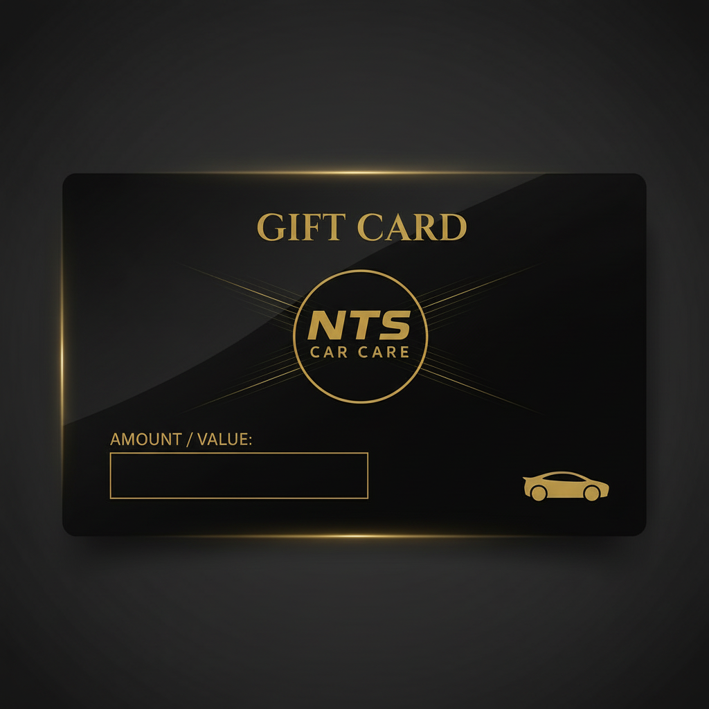 Подаръчна карта за продукти NTS Car Care.“